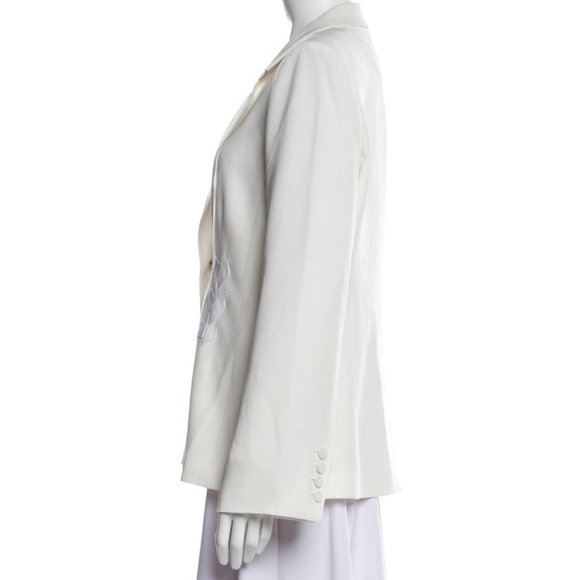 Cinq à Sept Kloe Braided White Blazer - Picture 2 of 10